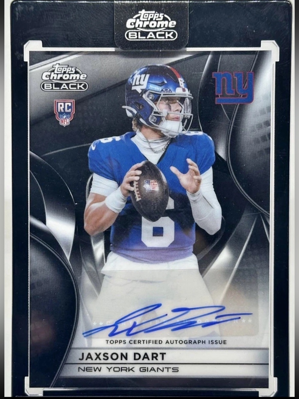 Topps Chrome Jaxson dart Auto New York Giants